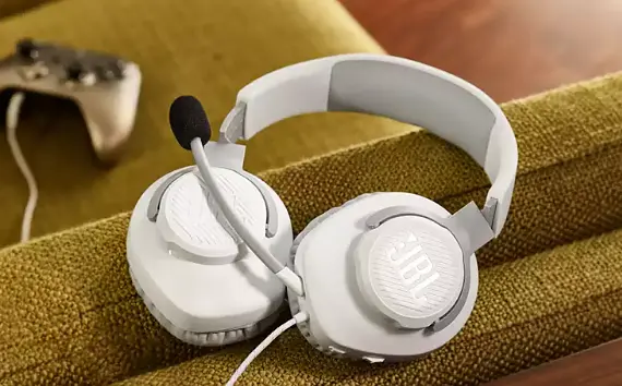 Навушники JBL дротові повнорозмірні Quantum 100 ( QUANTUM100WHT) Білі - фото 8