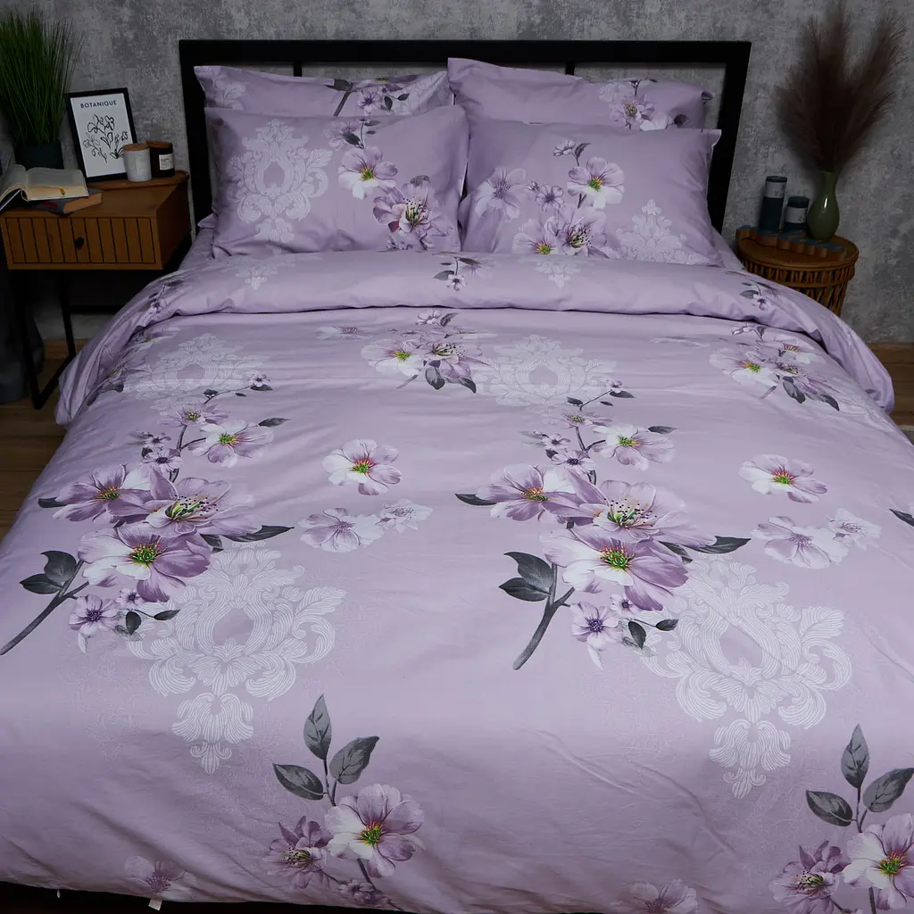 Пододеяльник Moon&Star Satin Elite Floral Mist Полуторный Евро 160x220 см - фото 2