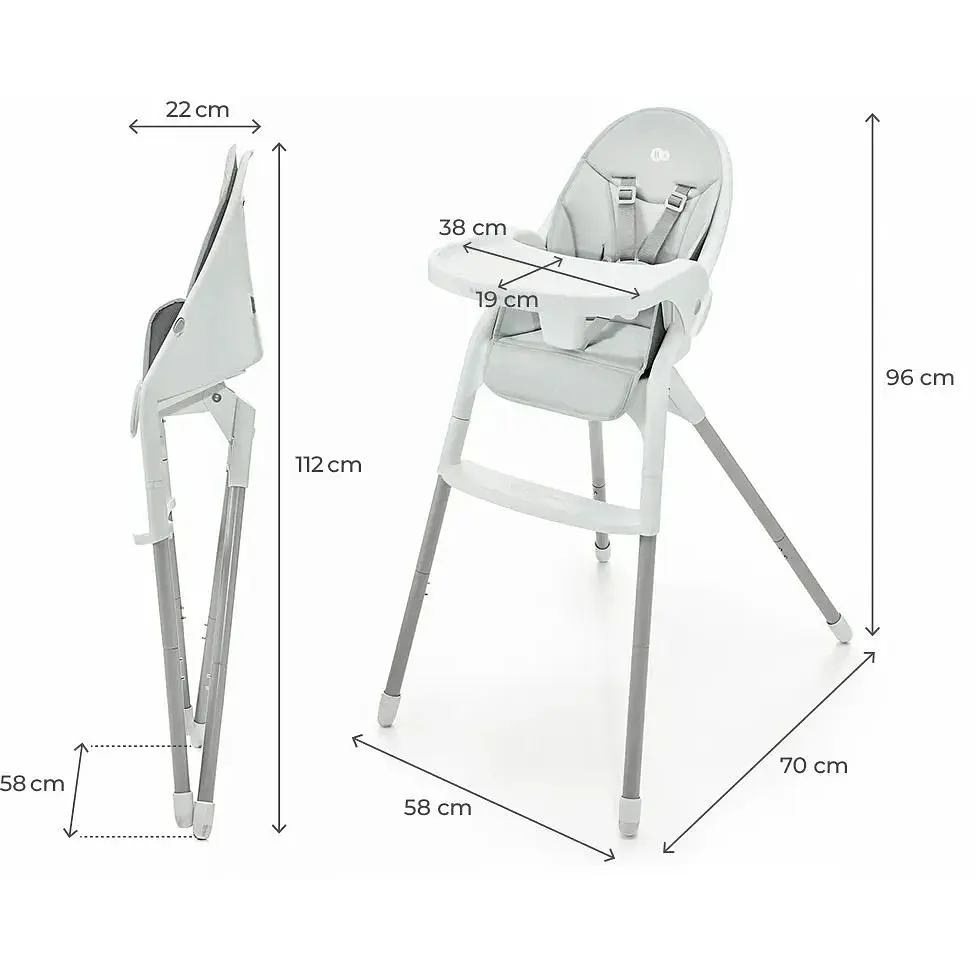 Стільчик для годування Kinderkraft Dinnly Grey (KHDINN00LGR0000) - фото 9