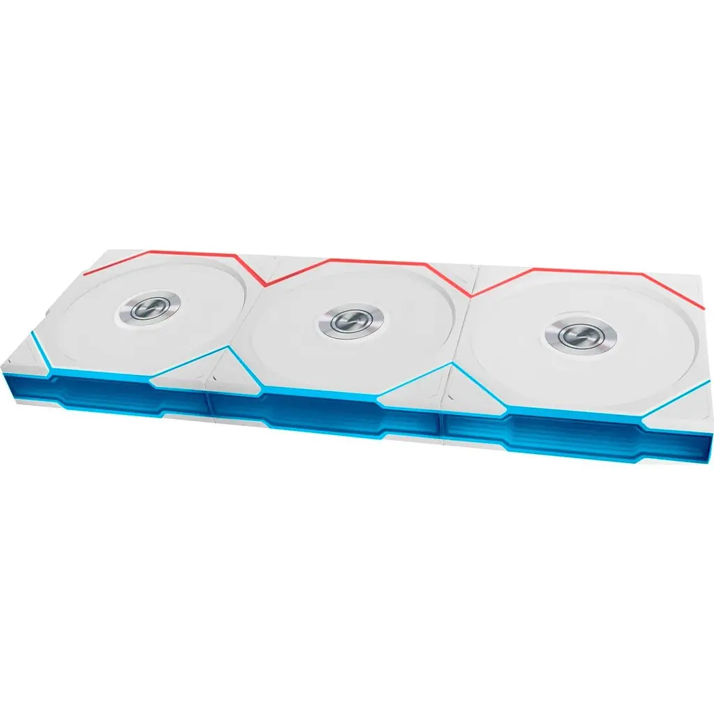 Комплект вентиляторів Lian Li Uni Fan TL WIRELESS 120-3 White (G99.12TL1W3W.00) - фото 2