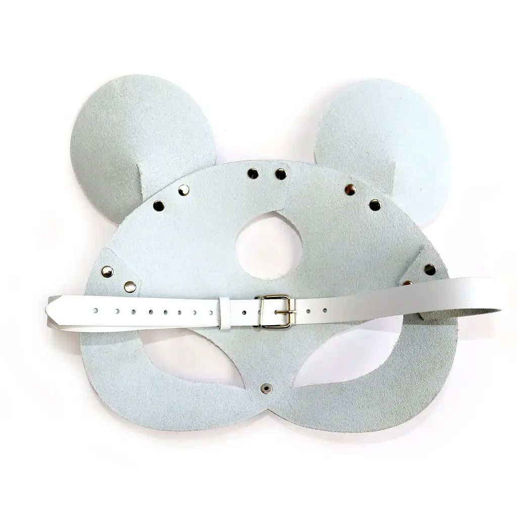 Шкіряна маска мишки Art of Sex - Mouse Mask, колір Білий - фото 4