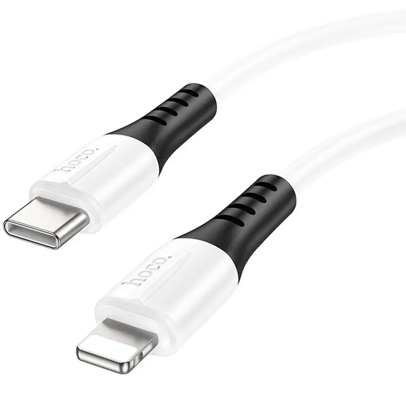 Дата кабель Hoco X82 Silicone Type-C to Lightning 20W (1m) White - фото 3