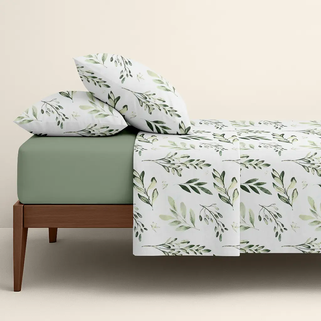 Євро постільна білизна з простирадлом на резинці OLIVE MOOD CS2 COSAS (2200000024190) - фото 2