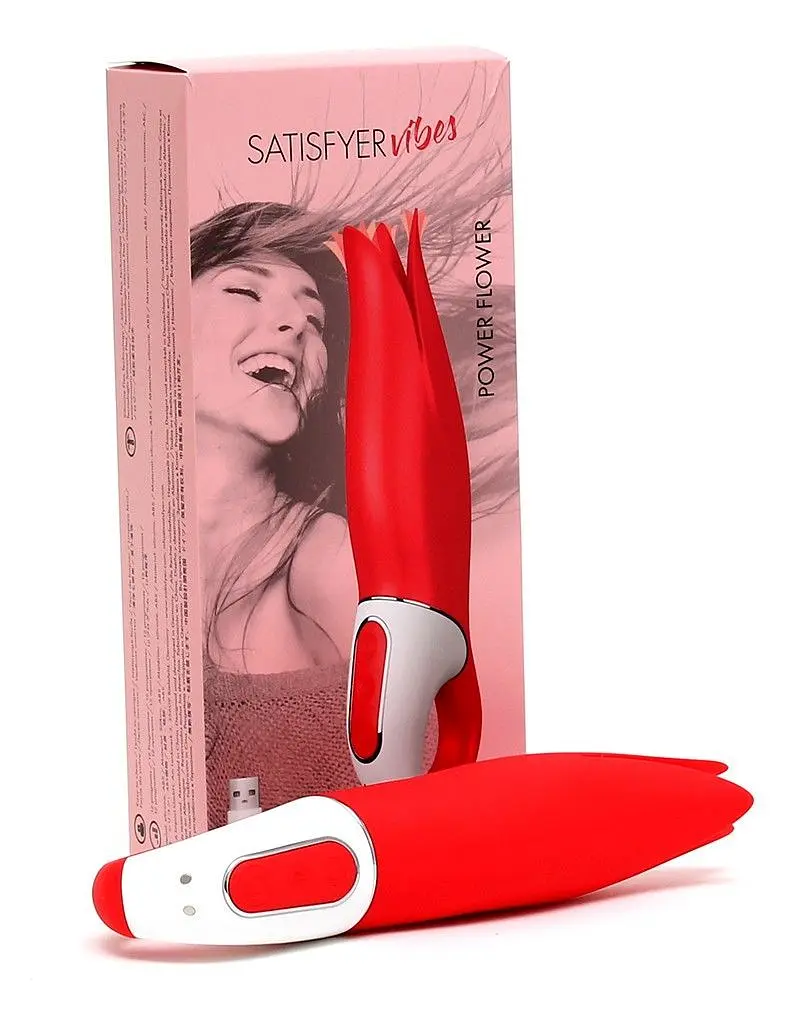 Потужний вібратор Satisfyer Vibes Flower Power з ніжними тремтливими пелюстками, 12 режимів роботи - фото 4