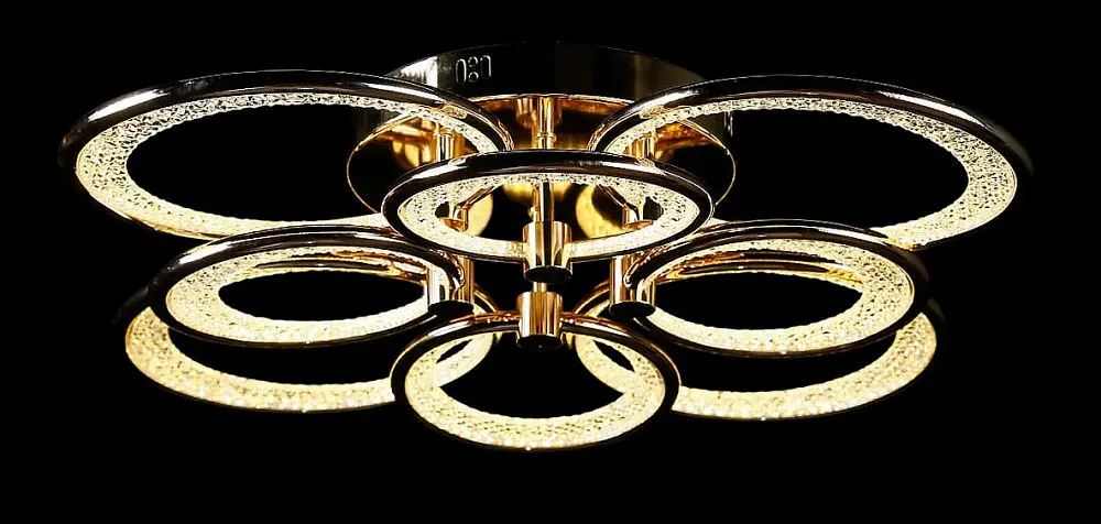 Люстра стельова LED Splendid Ray LT98120/4+4, 8 ламп, регульована температура світла, золота, сучасний стиль - фото 3
