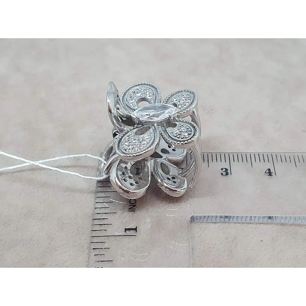 Срібна шпилька для волосся Ірій з фіанітами. 9311 БЕЛ - фото 5