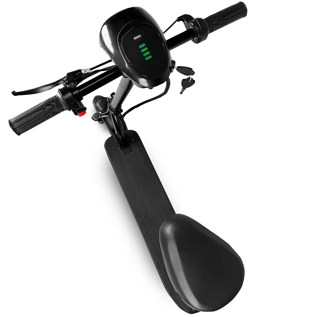 Электросамокат EVOBIKE Reno S10 400W 8Ah черный с сиденьем и надувными колесами (модель 2025 года) - фото 2