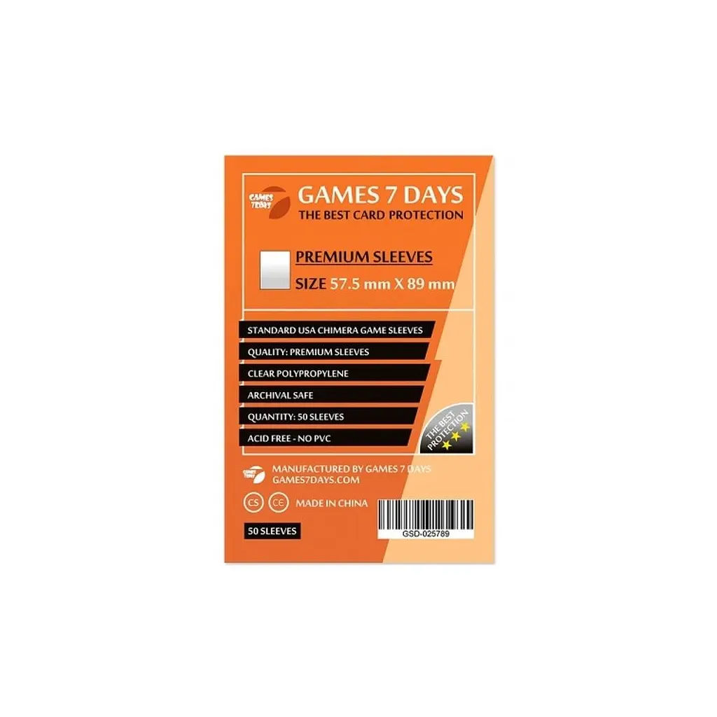 Протектор для карт Games 7 Days 57.5 х 89 мм, Standard USA Chimera, 50 шт (PREMIUM) (GSD-025789)