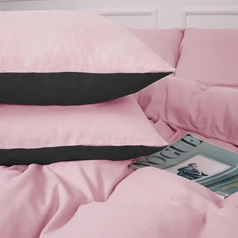 Комплект постільної білизни MirSon Black-Pink 143x210 см чорно-рожевий (2200009661877) - фото 6