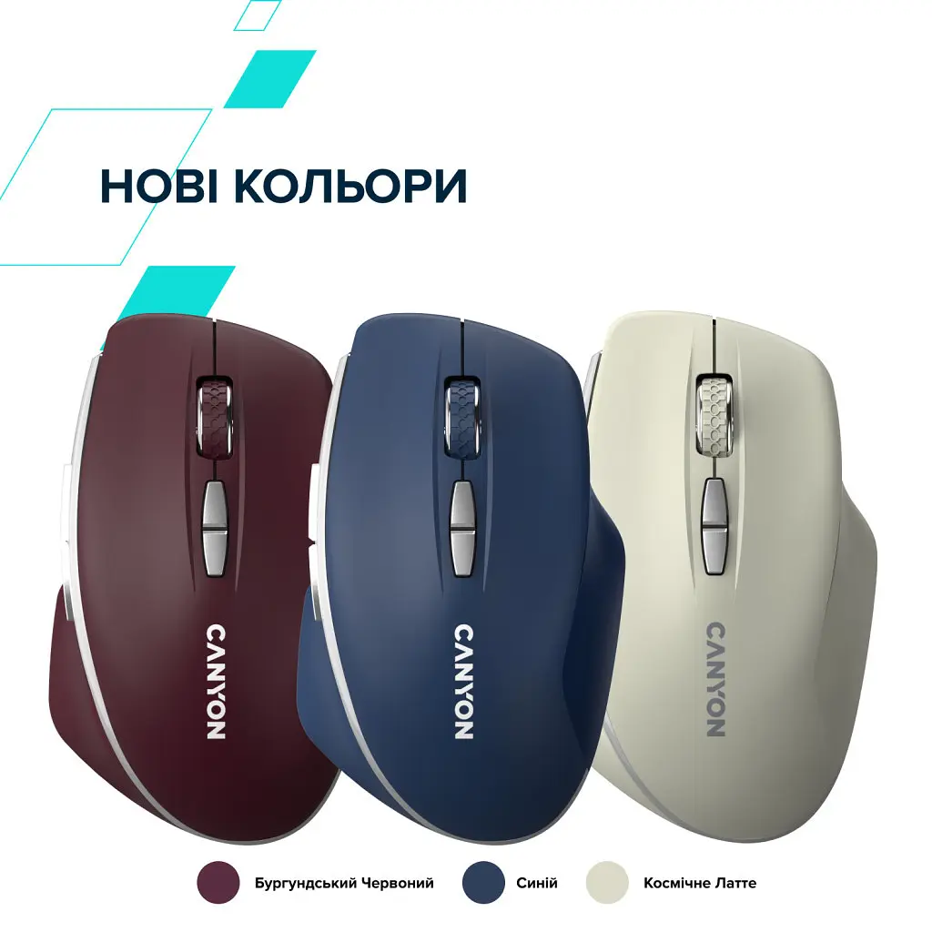 Мишка Canyon MW-21 Wireless Blue LED Cosmic Latte (CNS-CMSW21CL) - фото 8