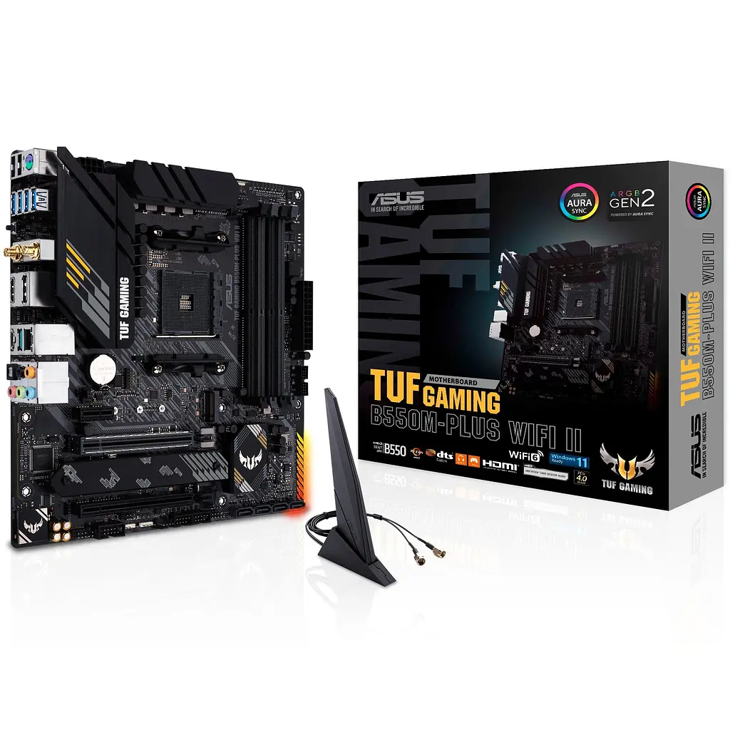 Материнская плата TUF GAMING B550M-PLUS WIFI II sAM4 B550 4xDDR4 M.2 HDMI DP Wi-Fi BT mATX Asus teh0019021 - фото 9