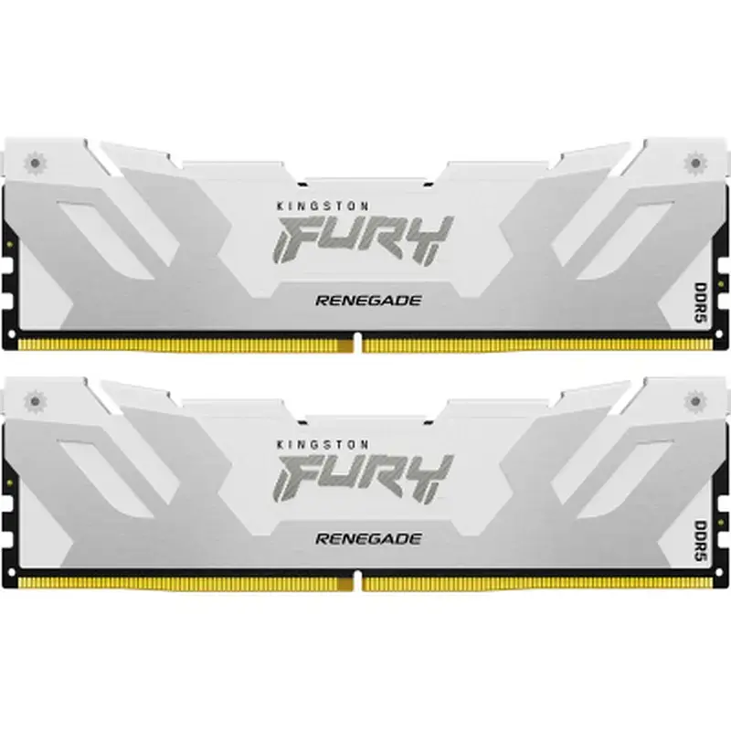 Модуль пам'яті для комп'ютера DDR5 48GB (2x24GB) 8000 MHz Renegade White/Silver Kingston Fury (ex.HyperX) (KF580C38RWK2-48) - фото 3