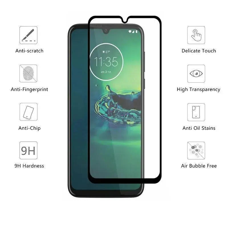 Захисне скло Drobak для Motorola Moto G8 Plus Black (454543) - фото 2