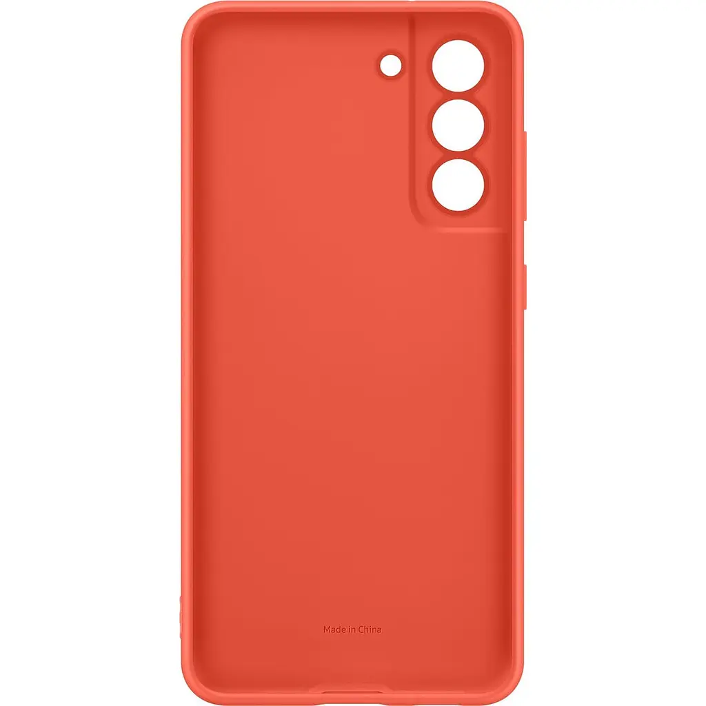 Оригінальний силіконовий чохол Silicone Cover для Samsung Galaxy S21 FE (G990) Coral EF-PG990TPEGRU - фото 4