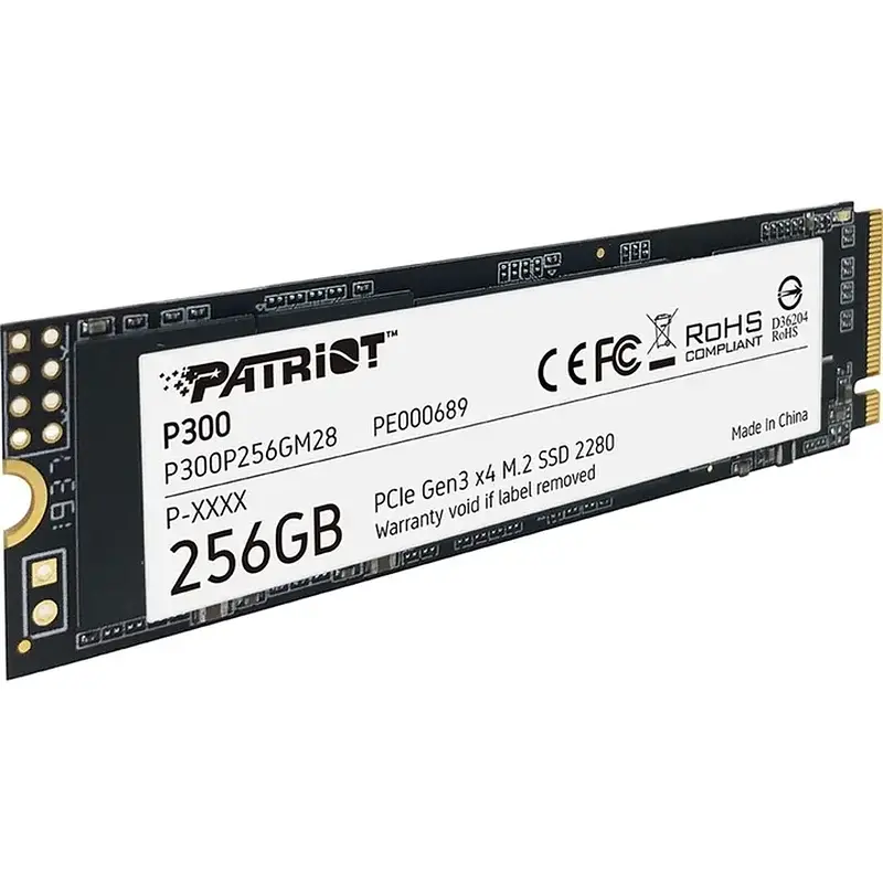 SSD внутрішні Patriot P300 256GB M.2 2280 NVMe PCIe 3.0 x4 (P300P256GM28) - фото 3