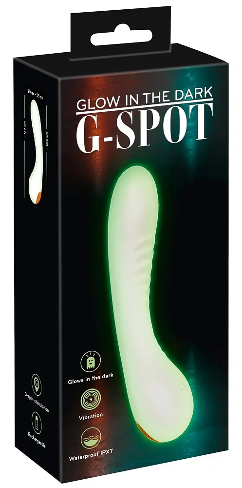 Вібратор You2Toys Glow In The Dark G-Spot 17.9 см білий - фото 8
