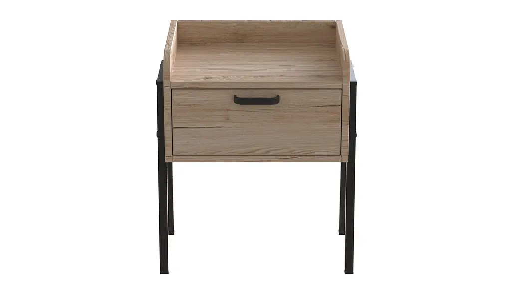 Тумба модульная Ferrum-decor Бетти 540x450x320 металл Черный ДСП Дуб Сан-Марино 16 мм (FRD-105508) - фото 2