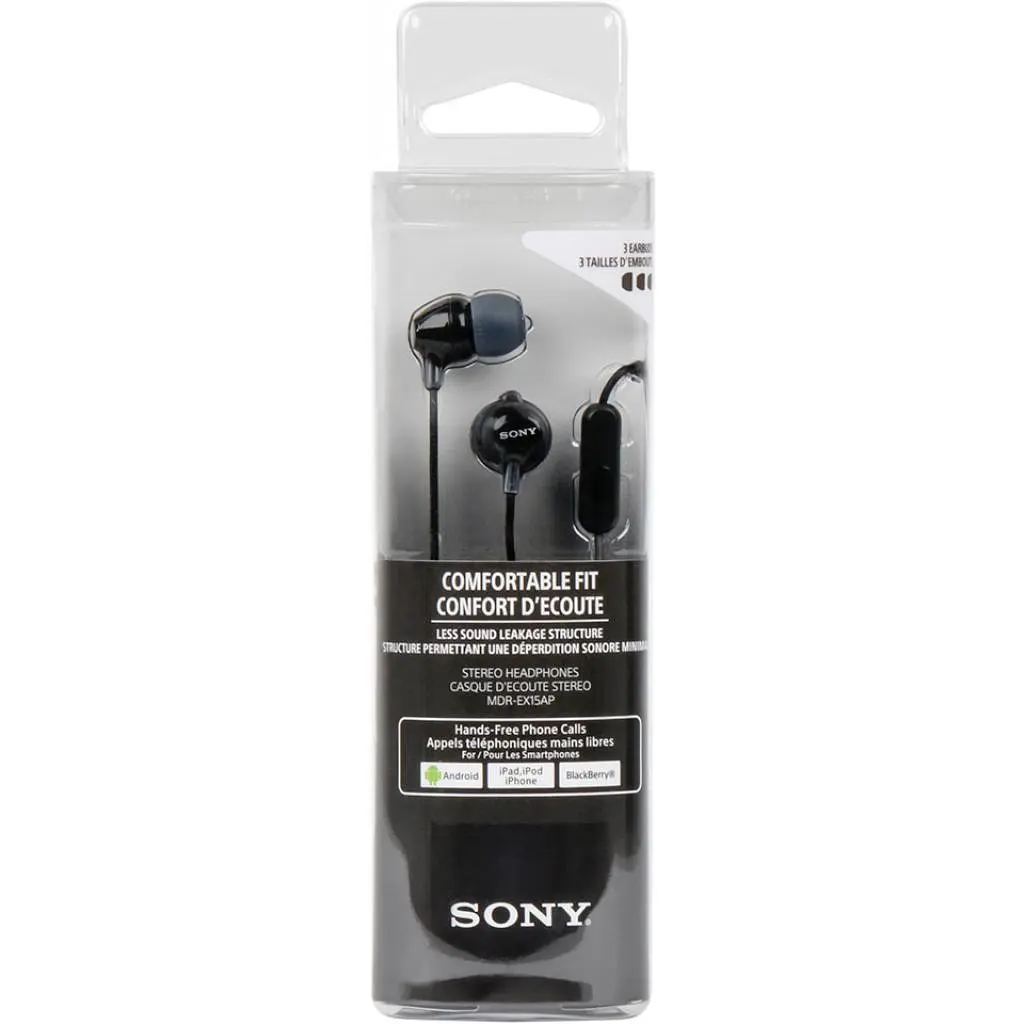 Навушники Sony MDR-EX15AP Black (MDREX15APB.CE7) - фото 4