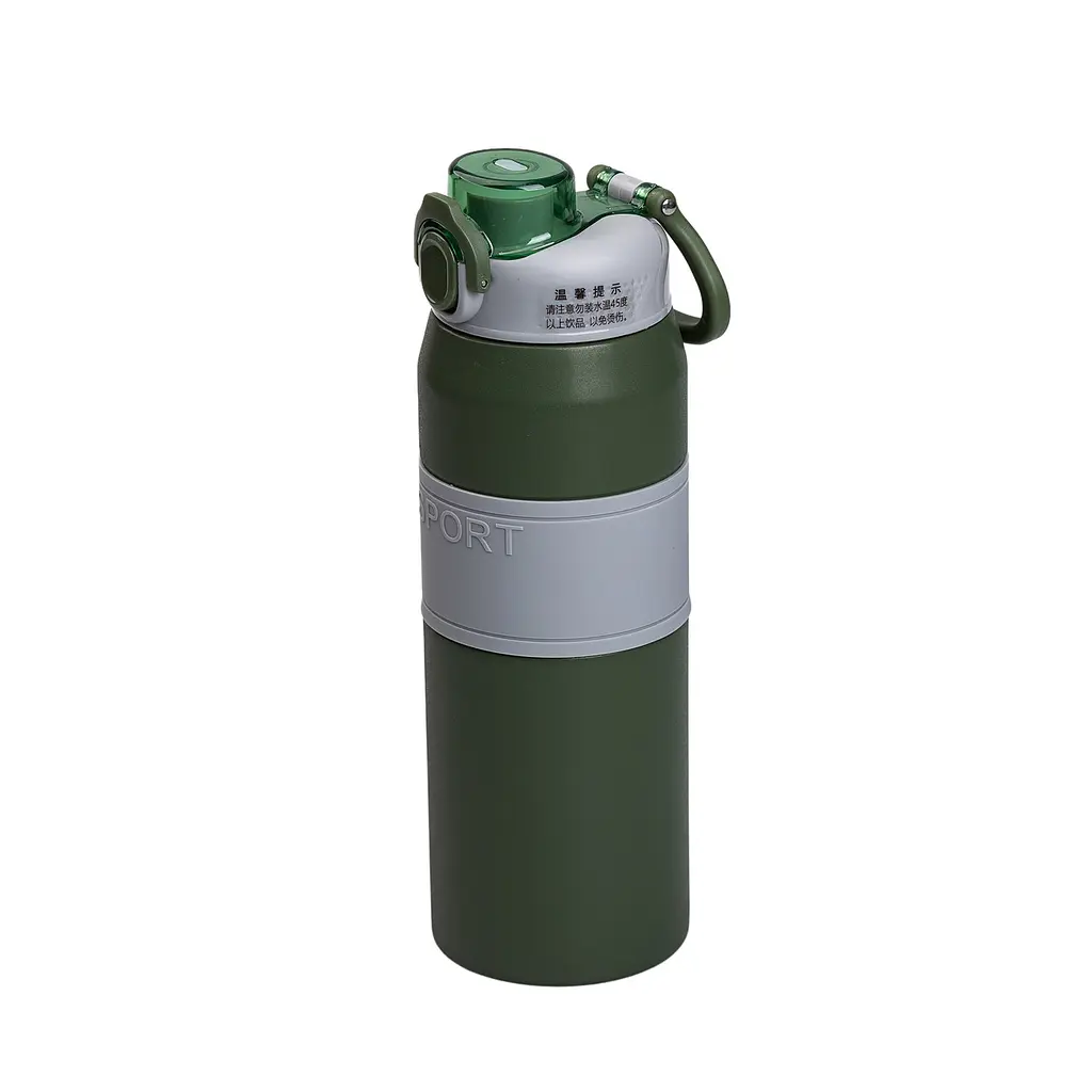 Термос Sport 800 мл з мундштуком і ручкою, зелений Yiwu HP-14-6GR - фото 9