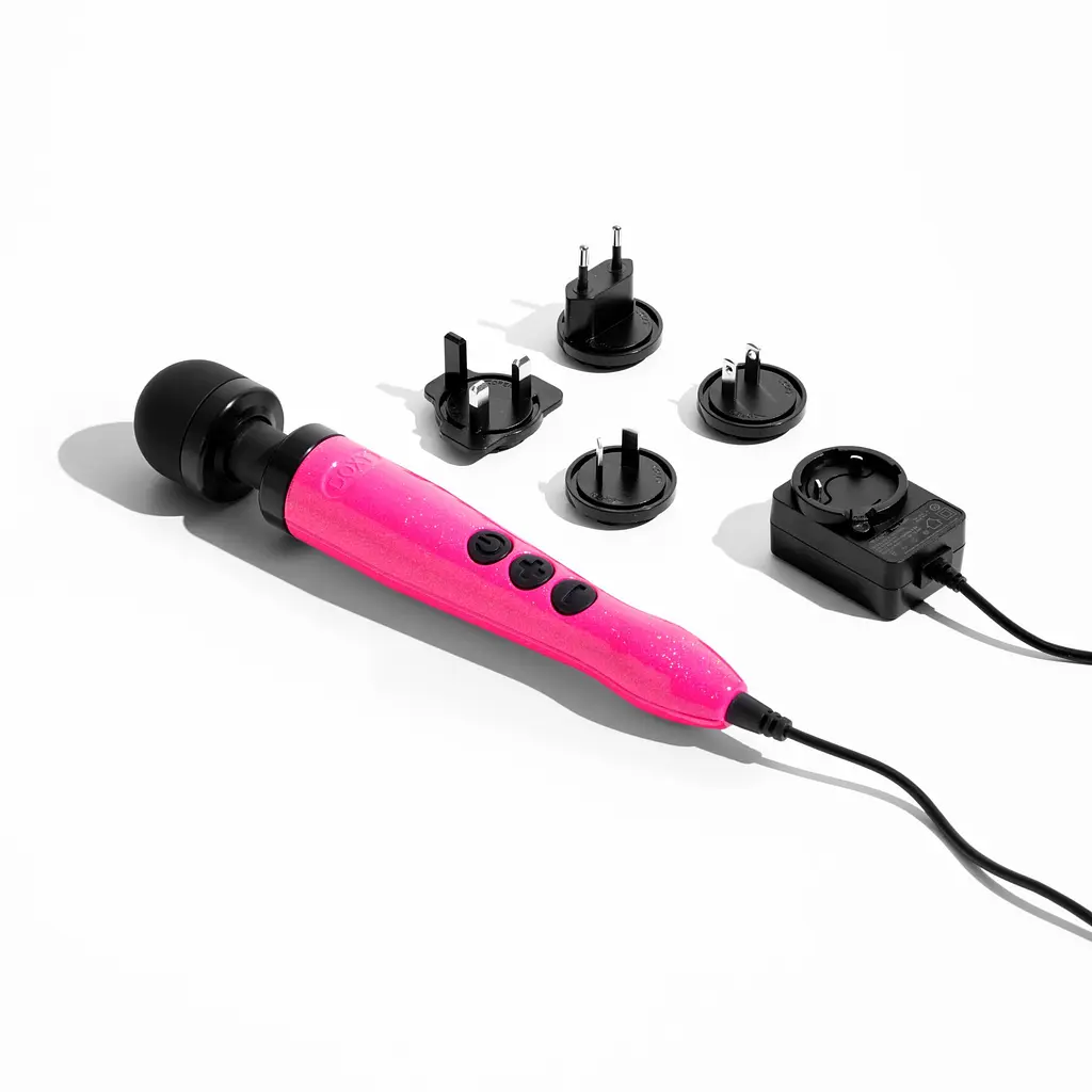 Вібромасажер DOXY Die Cast 3 Hot Pink, дуже потужний, живлення 220В, металевий корпус - фото 5