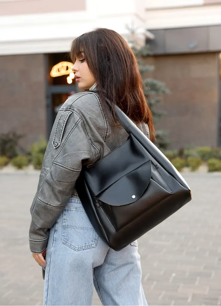 Сумка жіноча Sambag HOBO BLISS Чорна 31 х 31 х 12 см (53453001) - фото 8