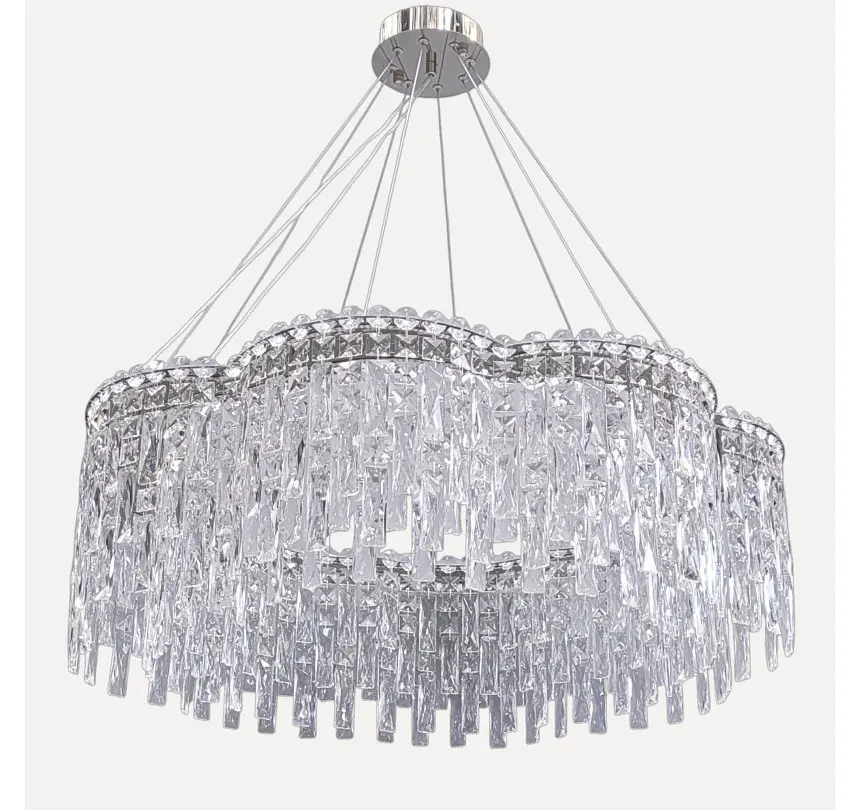 Підвісна світлодіодна кришталева люстра Artlight 8635/800CH, хром, 123 Вт, від 20-30 м² - фото 2