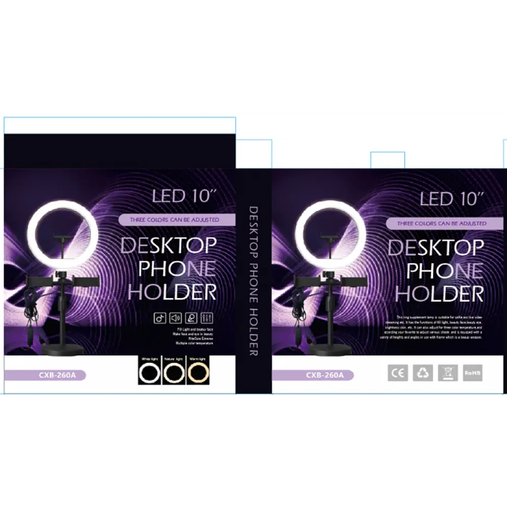 Кольцевая лампа для фото CXB-260A - фото 5