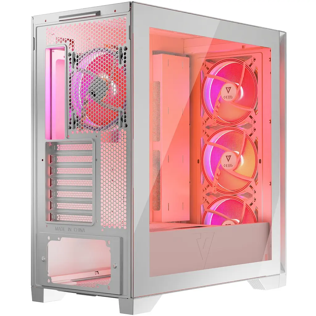 Корпус Modecom VOLCANO EXPANSE S ARGB 4x140mm fans MIDI USB 3.0x2+TYPE-C БІЛИЙ без Блок живлення ATX - фото 5