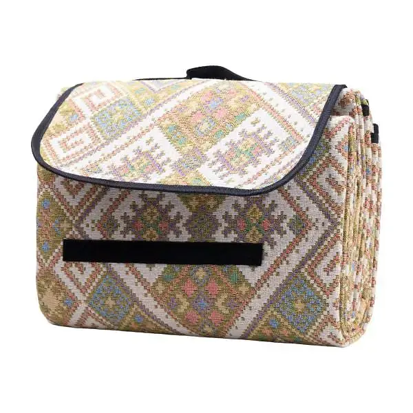 Коврик для пикника Lugi жаккардовый 145х200 см желтый LU012Y - фото 4