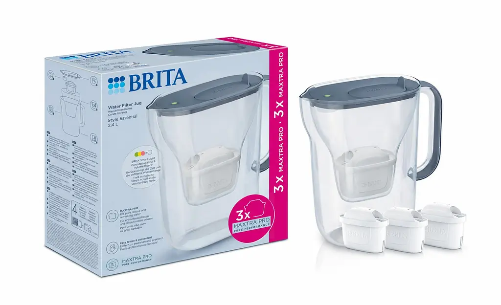 Фільтр-глечик Brita Style Essential Mxpro сіро-блакитний + 3 картриджа (1061044)