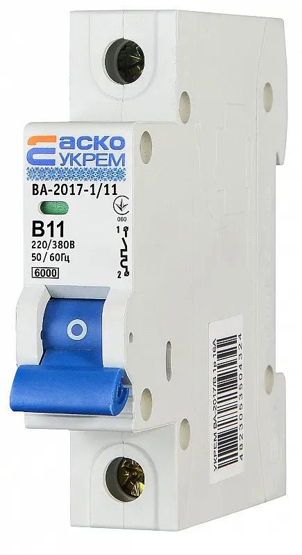 Модульний автоматичний вимикач 1р - 1А - B - ВА-2017 АСКО-УКРЕМ (A0010170044) - фото 2