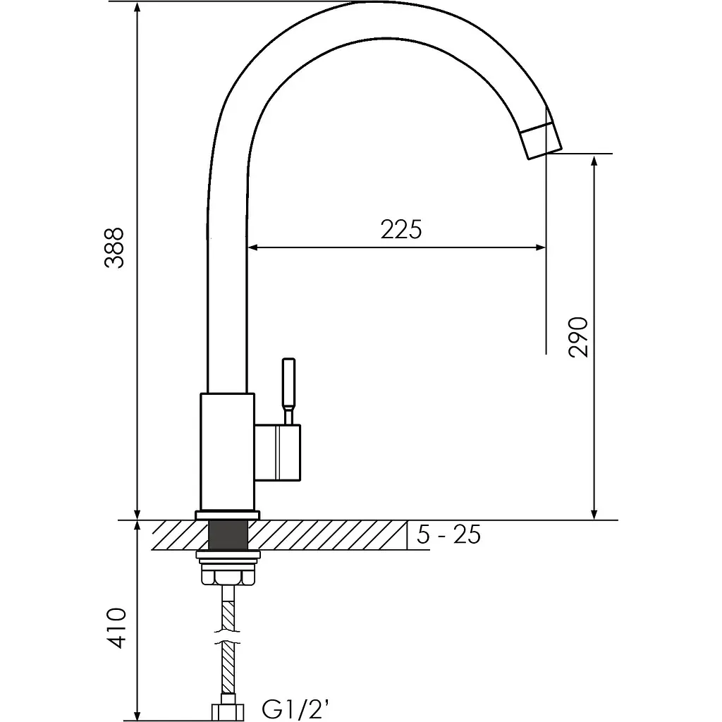 Смеситель Ventolux 388.225 Crema - фото 3