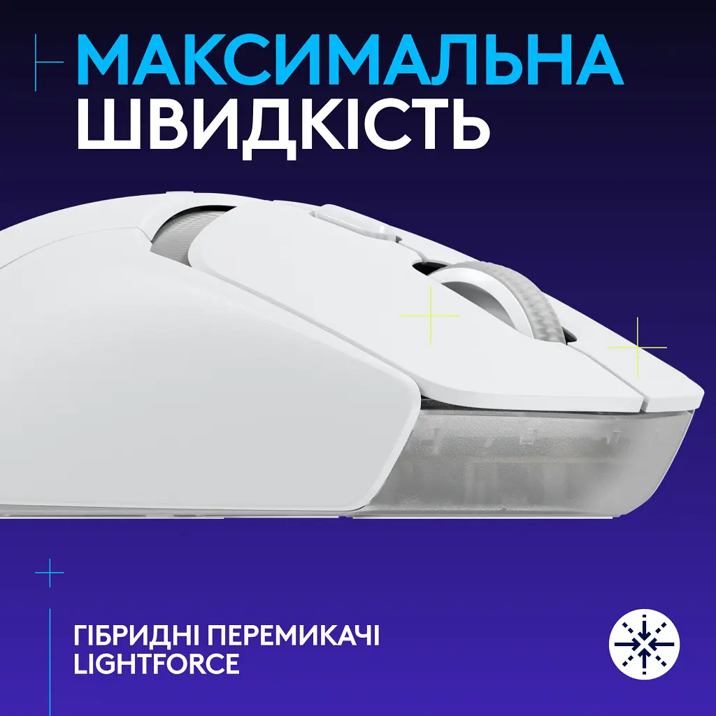 Мишка Logitech G309 Lightspeed Wireless/Bluetooth White (910-007207) - фото 2