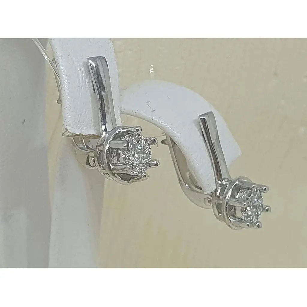 Срібні сережки Qvaliz з фіанітами. 90200514 - фото 3