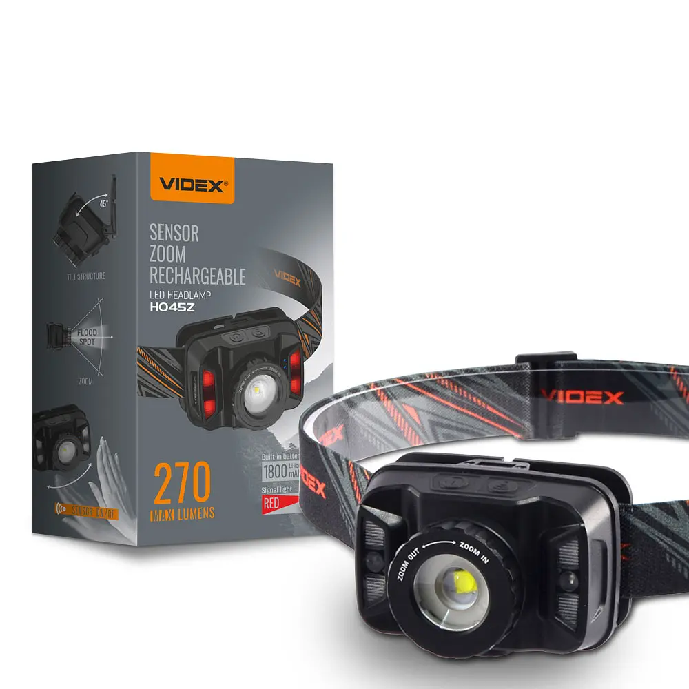 Налобний світлодіодний ліхтарик Videx VLF-H045Z, 270Lm 5000K (26570-000) - фото 2