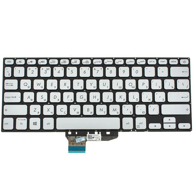 Клавіатура для ноутбука ASUS (X430 series) rus, silver, без кадру, підсвічування клавіш - фото 2