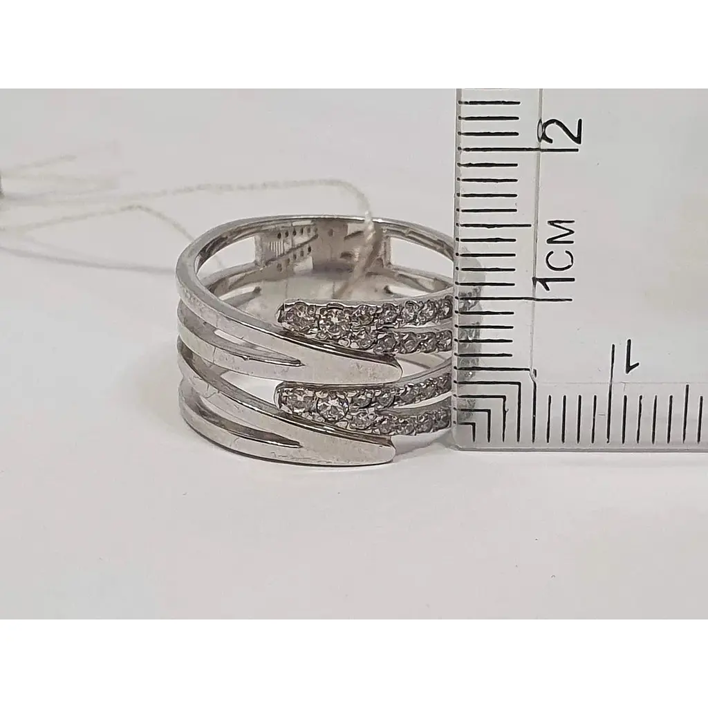 Серебряное кольцо Харьковская ювелирная фабрика с фианитами. 13753-Р 18 - фото 6