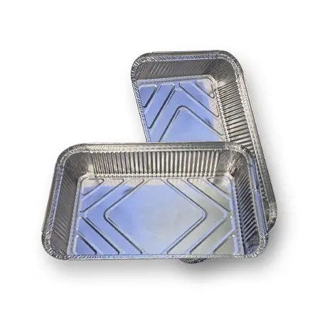 Контейнер прямоугольный из пищевой алюминиевой фольги 3100 мл 50 шт. (SP98L) - фото 2