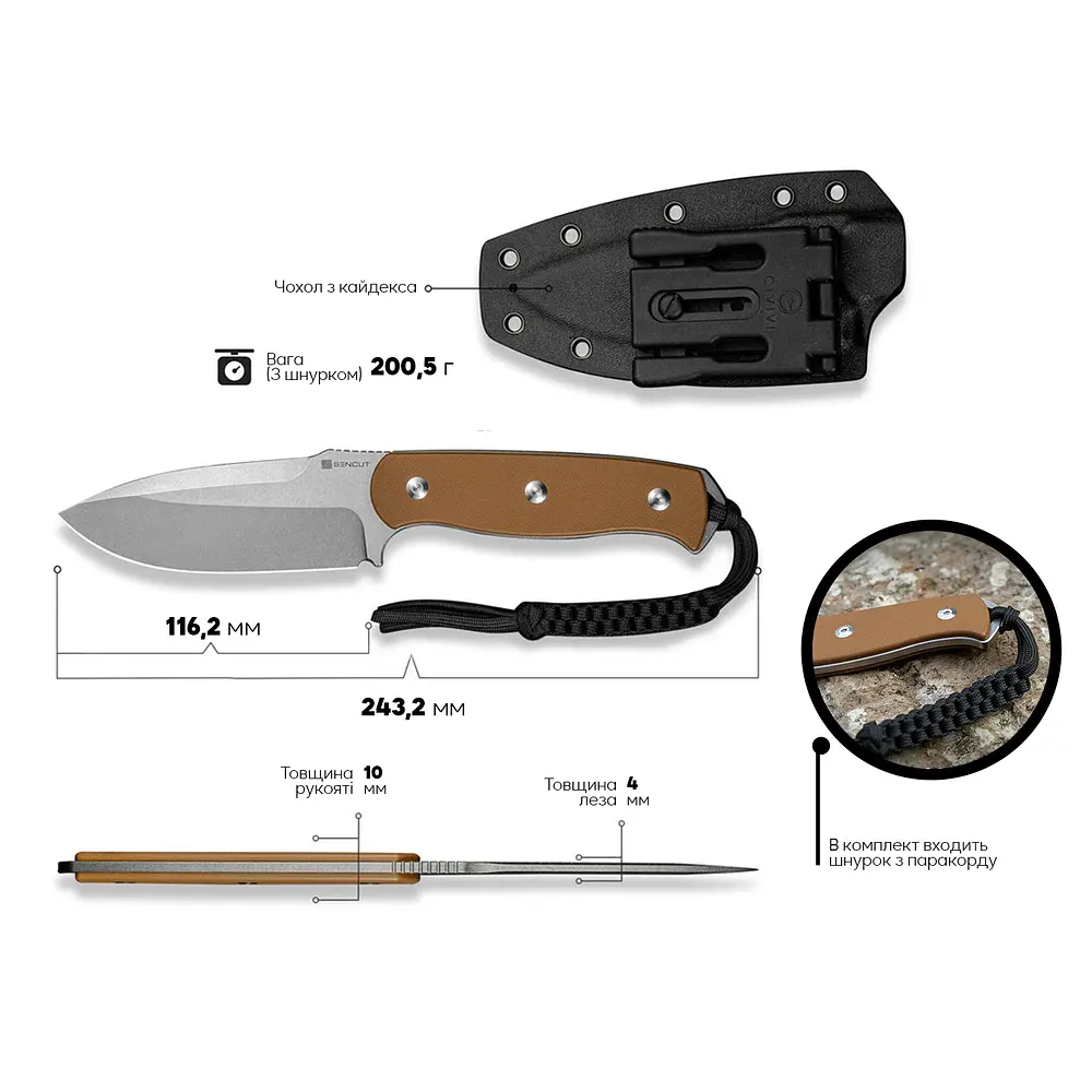 Ніж Sencut Toxodon S24036-3 - фото 12