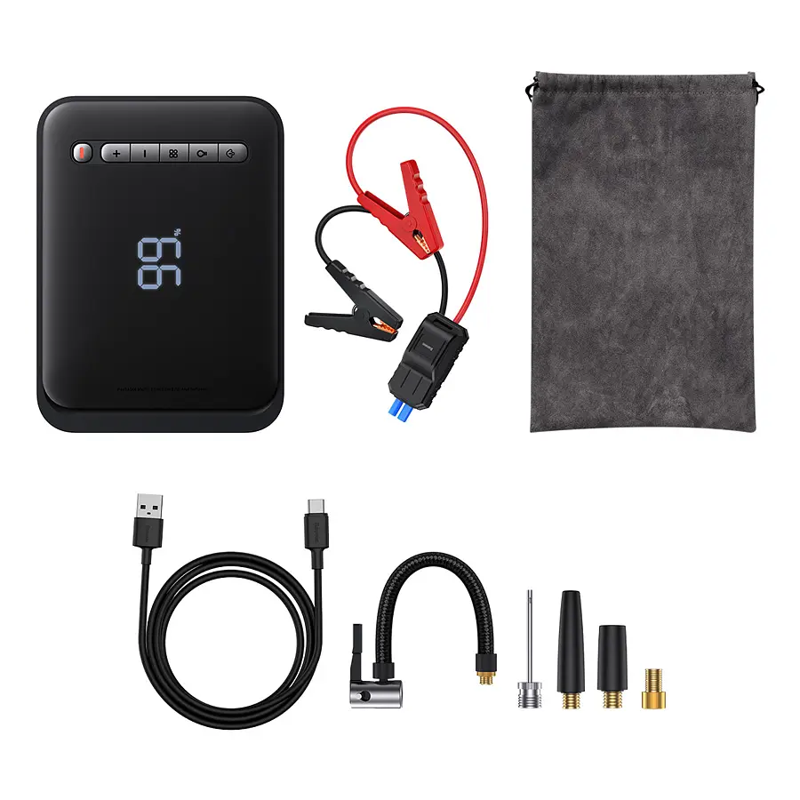 Пускозарядний пристрій - Компресор Baseus Super Energy 2-in-1 Car Jump Starter 1000А (CGCN000001) - фото 7