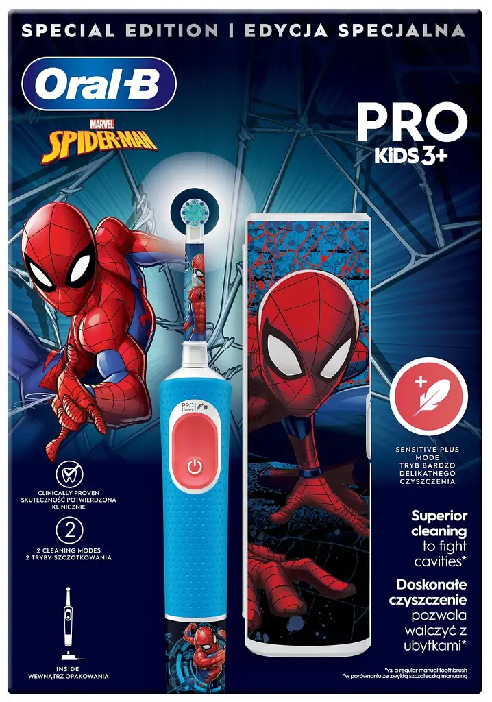 Зубна електрощітка Braun Oral-B Pro Kids D103.413.2KX Spider-Man - фото 4