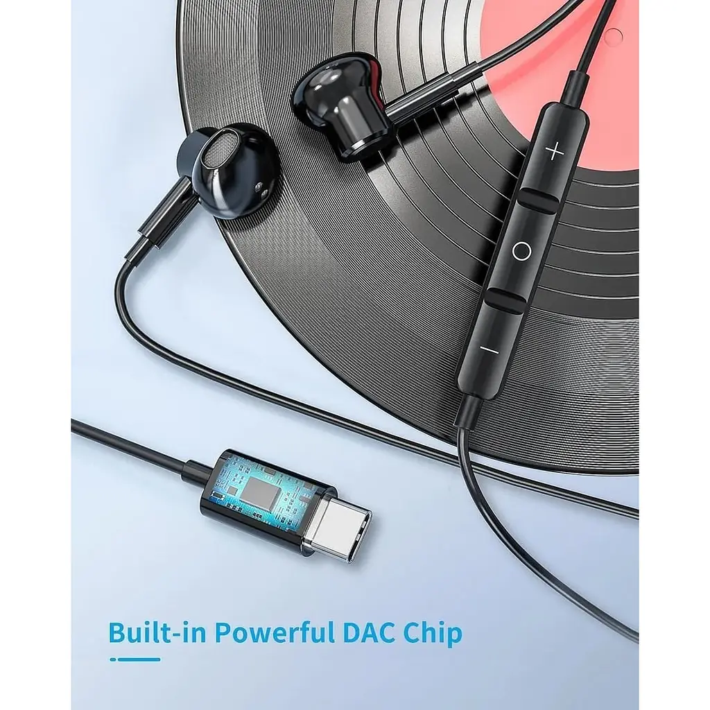 Навушники USB Type C HiFi з мікрофоном та регулятором гучності - фото 5