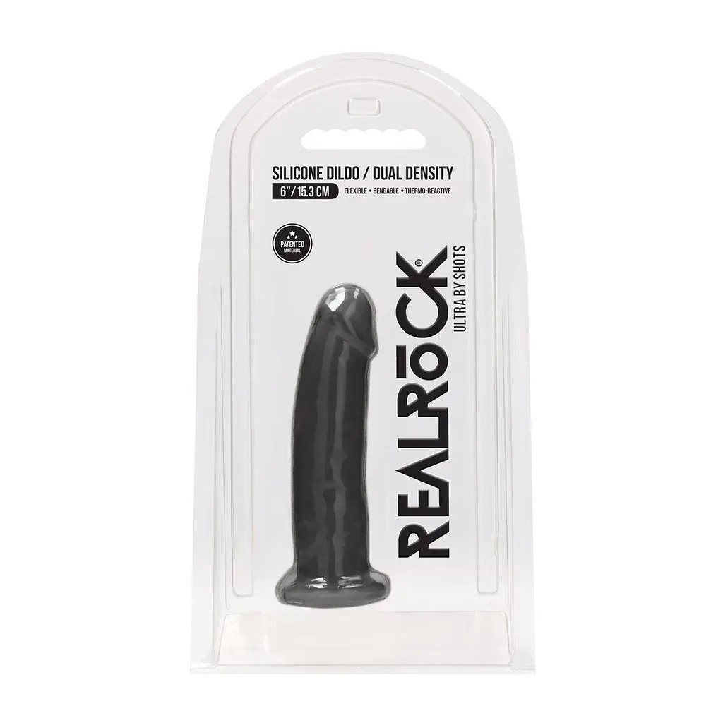 Фалоімітатор RealRock Ultra, 15 см (чорний) - фото 6