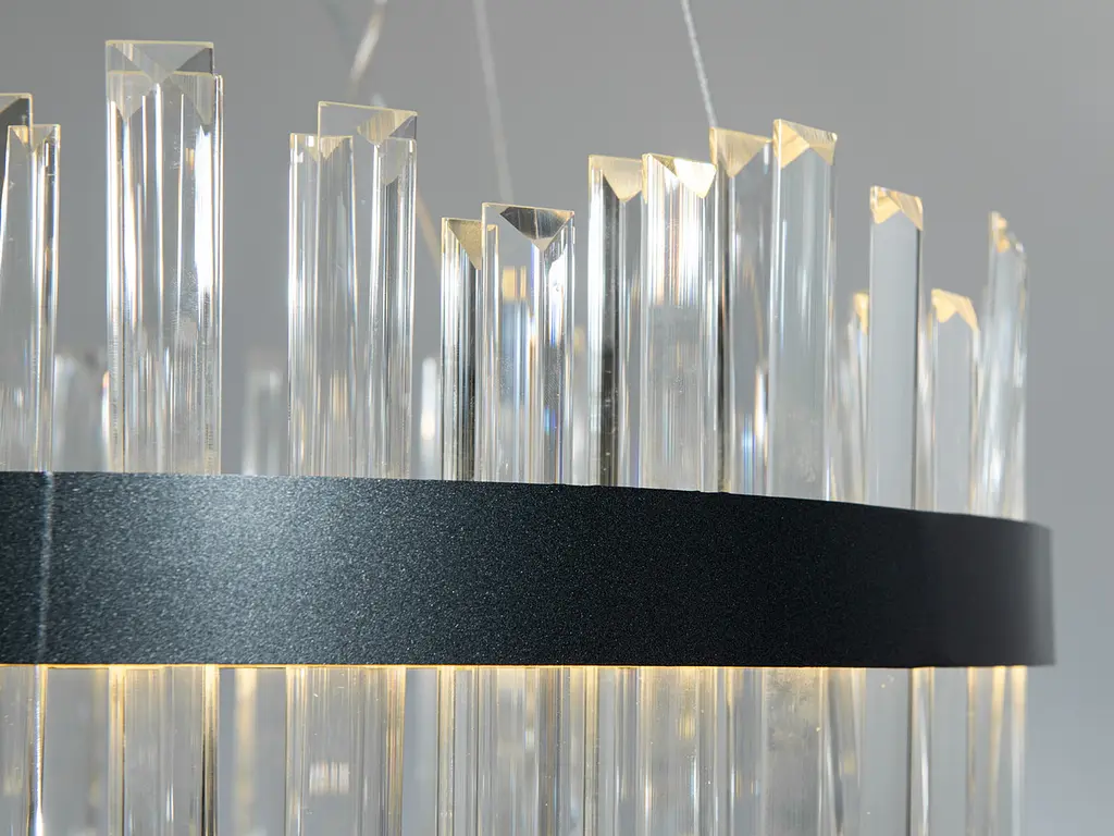 Люстра стельова LED Diasha 836/500PB 105W, чорний, кристалічна, для кабінету - фото 6