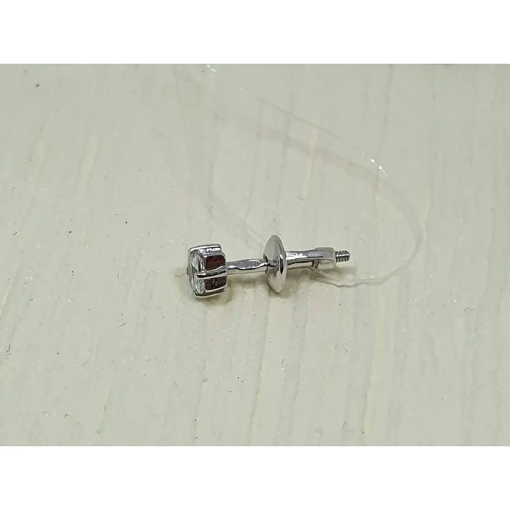 Срібна моносережка пуссета Dear з фианитом. 3149.1С - фото 2