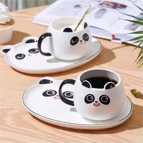 Чашка BonaDi Panda 2 300 мл (14616) чорно-біла       - фото 3