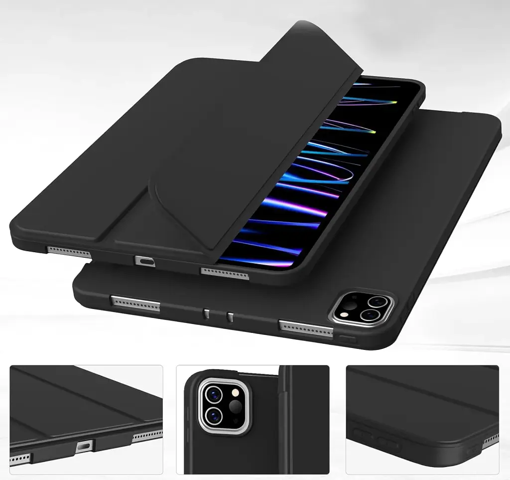 Чохол-книжка BeCover Tri Fold Soft TPU Silicone для Apple iPad Pro 11" M4 2024 Black (711744) - фото 3