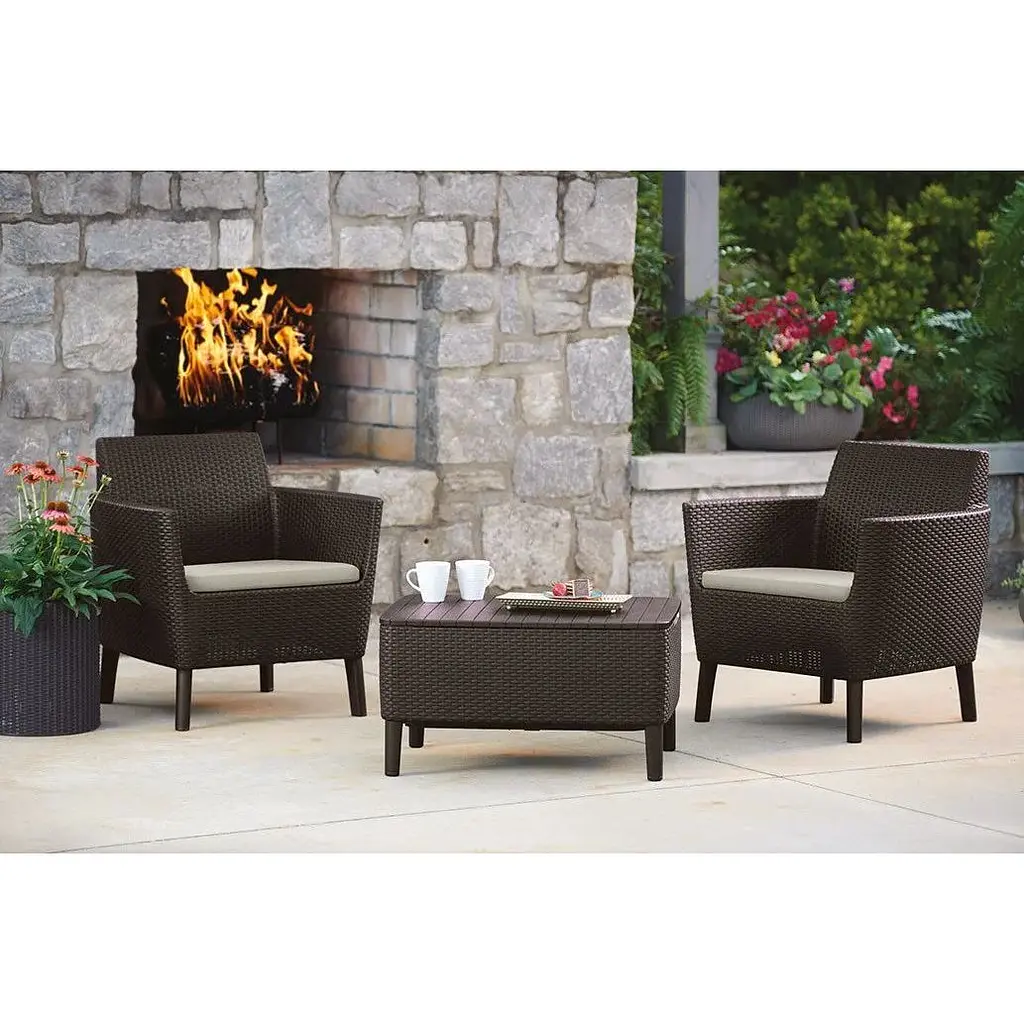 Комплект садових меблів Allibert Keter Salemo balcony set коричневий - фото 3