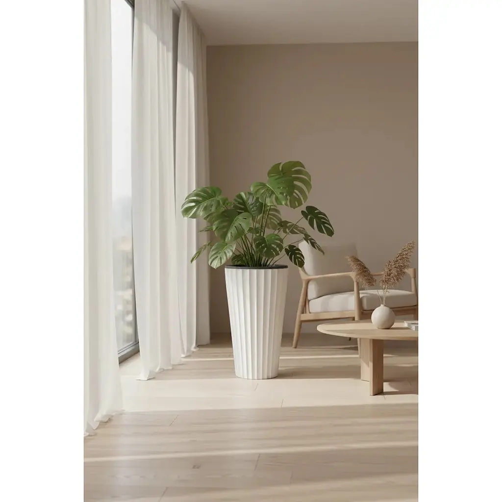Вазон для квітів Serinova Lilium 9 л білий (40-LVT107204-200100) - фото 5