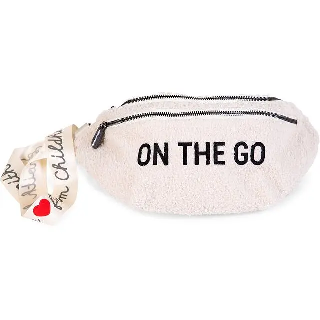 Сумка через плечо Childhome Banana bag Teddy White, бежевая (CWBANATW) - фото 2